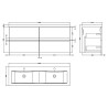 Urban 1200mm Wall Hung Four Drawer Twin Vanity Units Urban 1200mm Wall Hung Four Drawer Twin Vanity Units