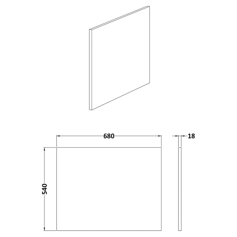 Nuie Shower Bath MFC Bath Front & End Panels - 2 Sizes & 19 Colours