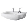 Carlton 560mm Semi Recessed Basin - 2 Tap Hole Carlton 560mm Semi Recessed Basin - 2 Tap Hole