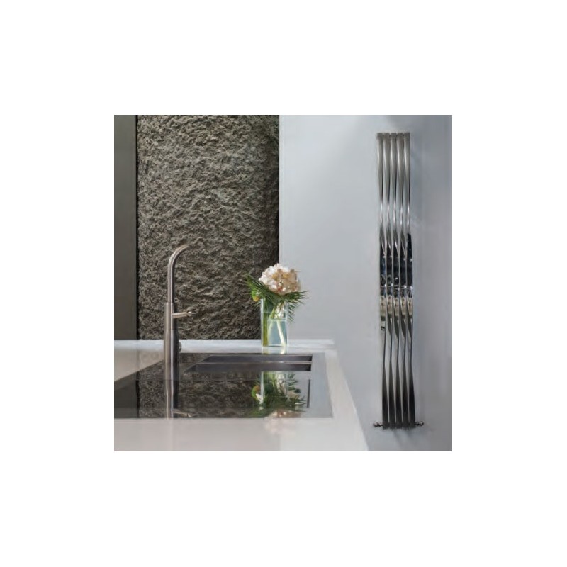 Aeon "Twister" Designer Brushed & Polished Stainless Steel Radiator (9 Sizes)