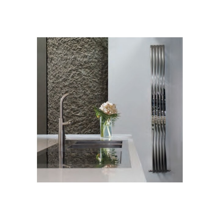 Aeon "Twister" Designer Brushed & Polished Stainless Steel Radiator (9 Sizes)