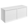 Bevel 1200mm Wall Hung Four Drawer Drawer Worktop Vanity Unit