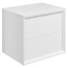 Bevel 600mm Wall Hung Double Drawer Worktop Vanity Unit