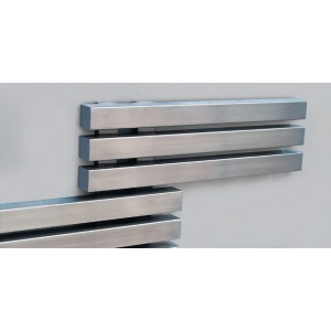 Aeon Labren 800mm (w) x 975mm (h) Designer Brushed Stainless Steel Towel Rail / Radiator