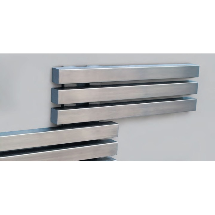 Aeon "Labren" 800mm (w) x 975mm (h) Designer Brushed Stainless Steel Radiator- Close up