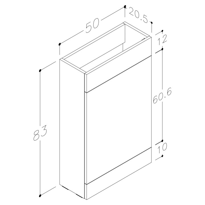 Yokohama 1000mm Freestanding Combination WC & Vanity Units