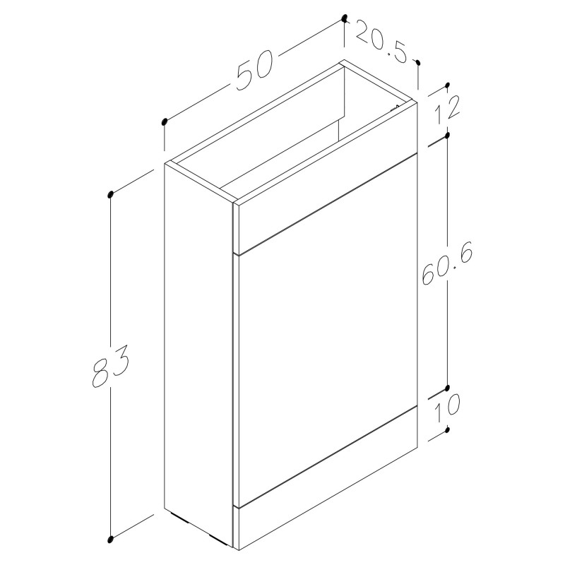 Yokohama 900mm Freestanding Combination WC & Vanity Units