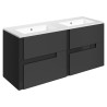 Hiroshi 1210mm Wall Hung Double Drawer Vanity Units