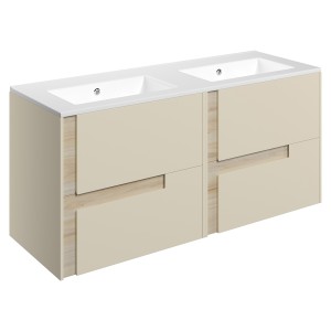 Hiroshi 1210mm Wall Hung Double Drawer Vanity Units