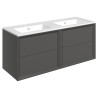 Bevel 1210mm Wall Hung Four Drawer Drawer Vanity Unit