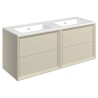 Bevel 1210mm Wall Hung Four Drawer Drawer Vanity Unit