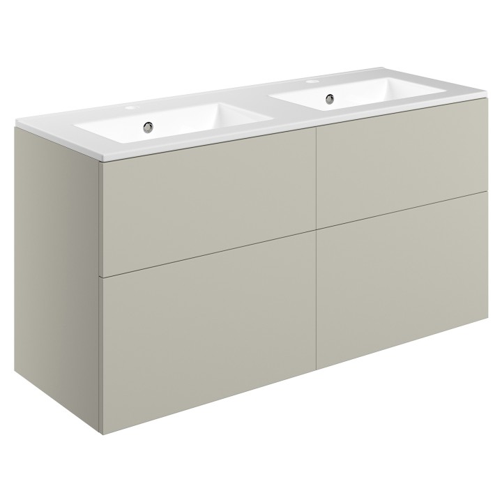 Yamagata 1210mm Wall Hung Double Drawer Vanity Unit