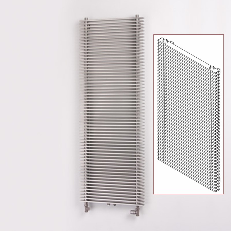 Aeon "Pegasus" Designer Brushed Stainless Steel Radiator (3 Sizes)