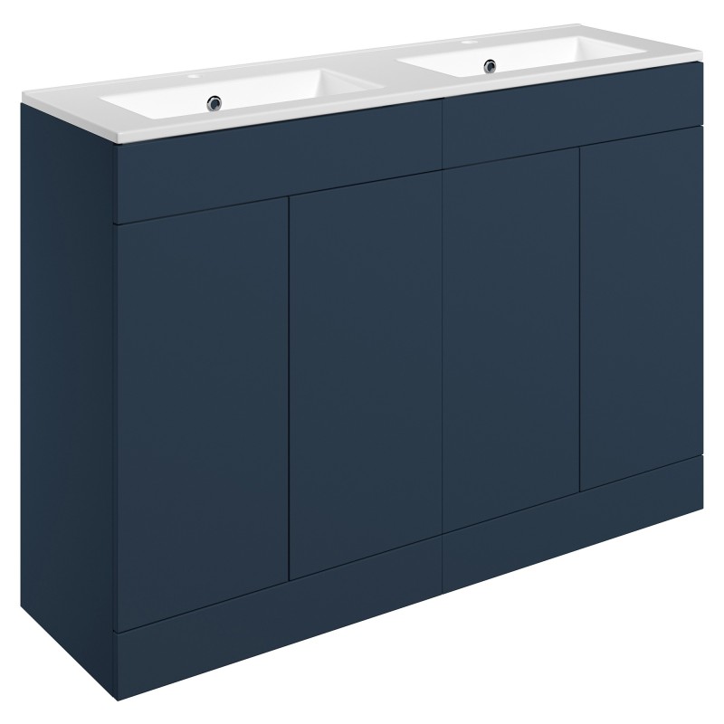 Yamagata 1210mm Freestanding Double Basin Cupboard Vanity Units