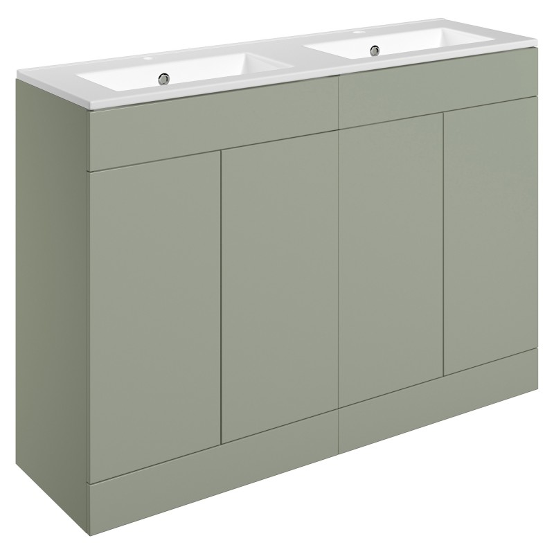 Yamagata 1210mm Freestanding Double Basin Cupboard Vanity Units
