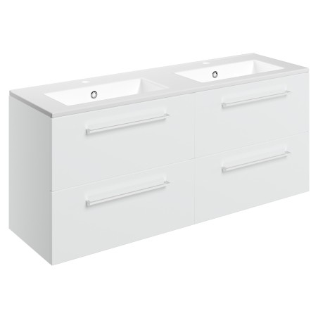 Naha 1210mm Wall Hung Double Basin Drawer Vanity Units