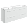 Naha 1210mm Wall Hung Double Basin Drawer Vanity Units
