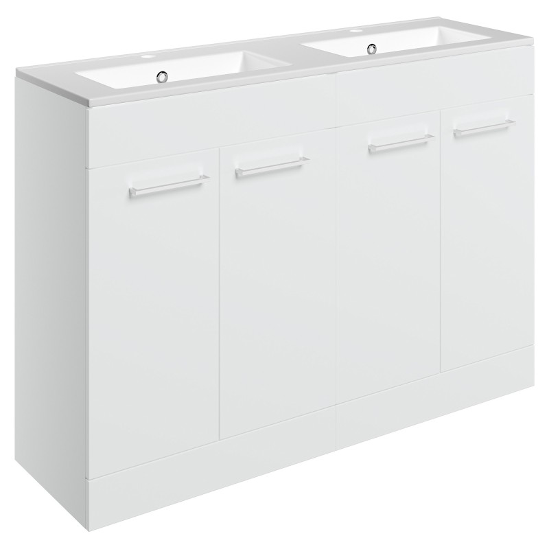 Naha 1210mm Freestanding Double Basin Cupboard Vanity Units