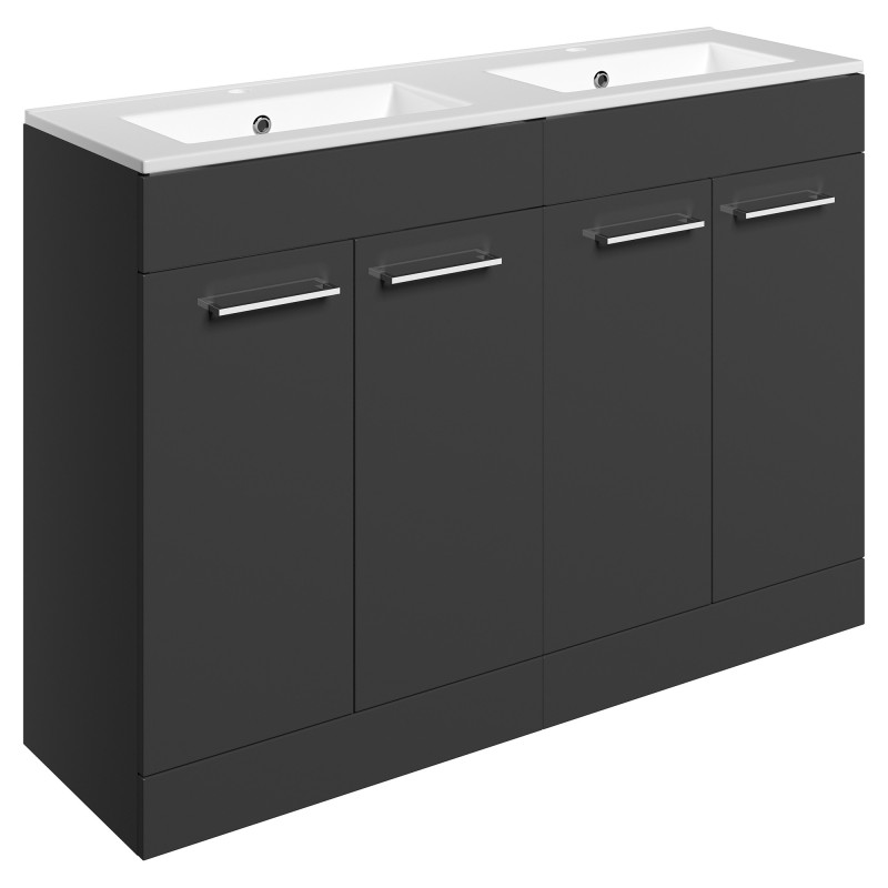 Naha 1210mm Freestanding Double Basin Cupboard Vanity Units
