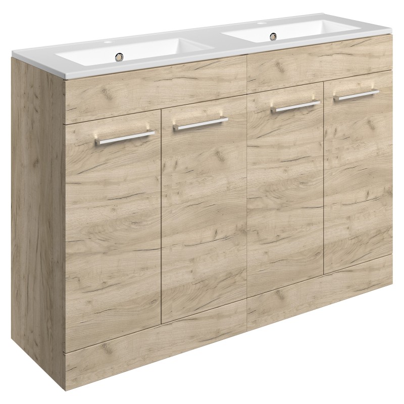 Naha 1210mm Freestanding Double Basin Cupboard Vanity Units
