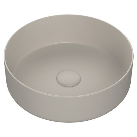 Lucca 355mm Latte Ceramic Round Washbowl & Waste