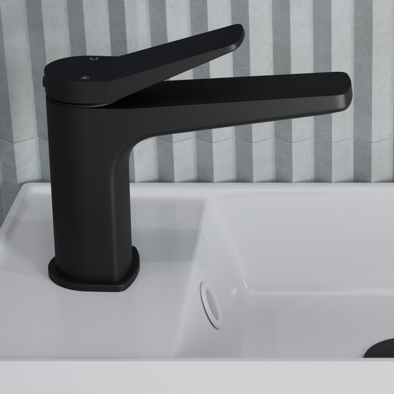 Kyro Basin Mixer Tap & Waste - Matt Black