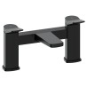 Kyro Twin Lever Deck Mounted Bath Filler Tap - Matt Black