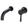 Winx 155mm Wall Mounted Basin Mixer Tap - Matt Black