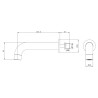 Winx 155mm Wall Mounted Basin Mixer Tap - Brushed Bronze