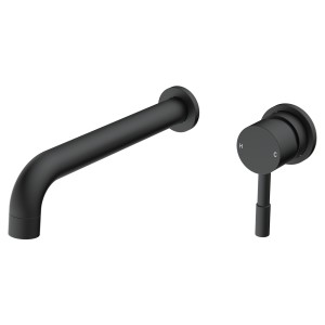 Winx 220mm Wall Mounted Basin Mixer Tap - Matt Black