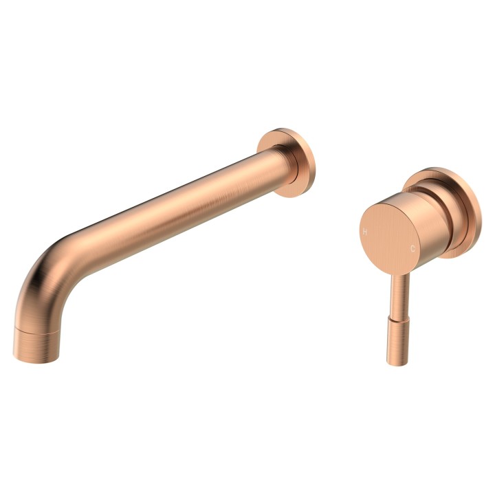 Winx 220mm Wall Mounted Basin Mixer Tap - Brushed Bronze