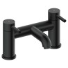 Winx Twin Lever Deck Mounted Bath Filler Tap - Matt Black
