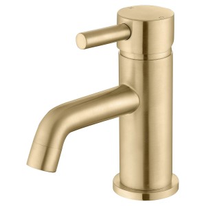 Winx Cloakroom Basin Mixer Tap & Waste - Brushed Brass