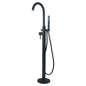 Winx Matt Black Freestanding Single Lever Bath/Shower Mixer & Hand Shower