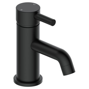 Winx Cloakroom Basin Mixer Tap & Waste - Matt Black