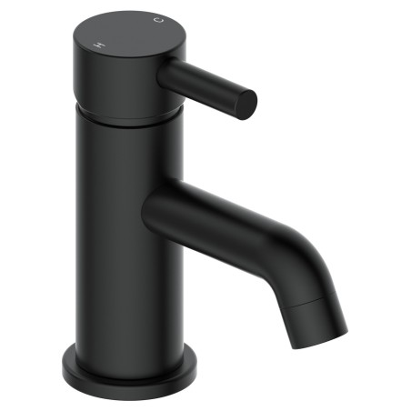 Winx Cloakroom Basin Mixer Tap & Waste - Matt Black