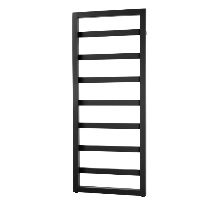 500mm (w) x 1300mm (h) Davina Black Square Tube Towel Rail