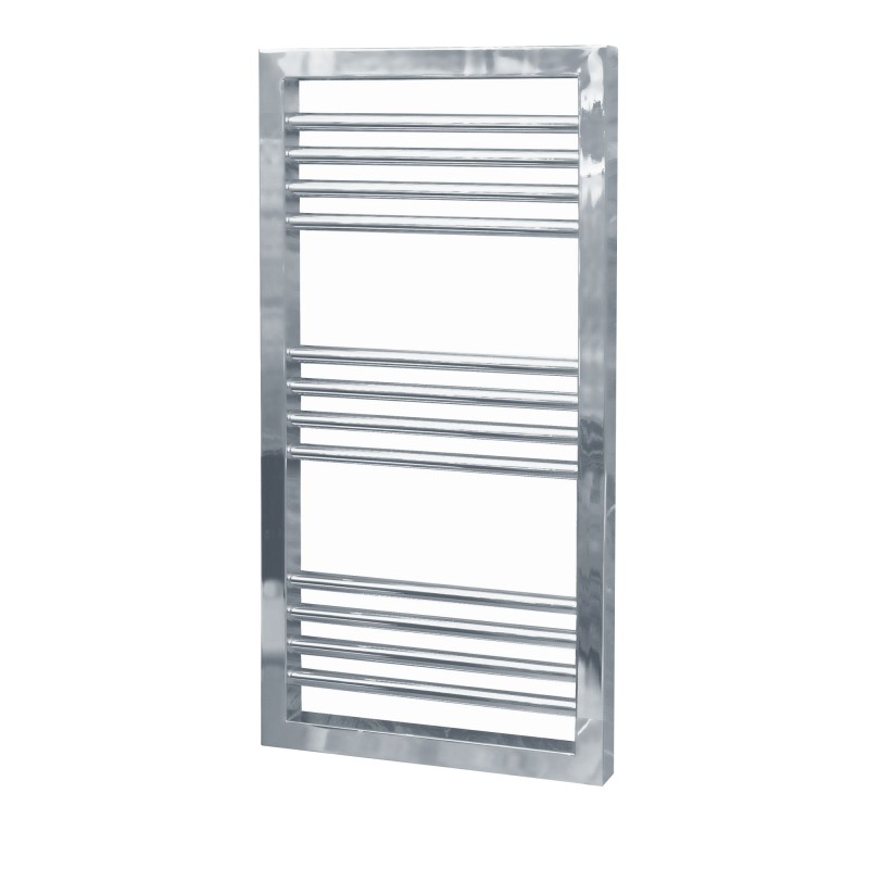 500mm (w) x 800mm (h) Castell Chrome Oval Tube Towel Rail