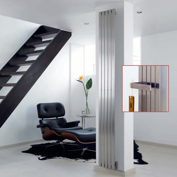 Aeon "Lunar" Designer Brushed Stainless Steel Radiator (3 Sizes)