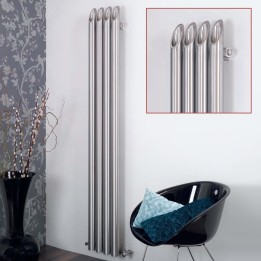 Aeon "Bamboo" Designer Brushed Stainless Steel Radiator (6 Sizes)