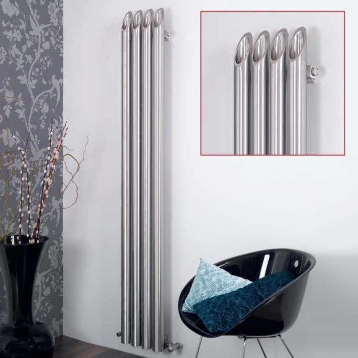 Aeon "Bamboo" Designer Brushed Stainless Steel Radiator (6 Sizes)