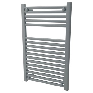 500mm (w) x 800mm (h) Straight Silver Nardo Grey Towel Rail