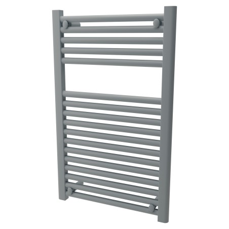 500mm  x 800mm  Straight Silver Grey Heated Bathroom Towel Rail