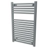 500mm  x 800mm  Straight Silver Grey Heated Bathroom Towel Rail