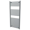 500mm  x 1200mm  Straight Silver Grey Heated Bathroom Towel Rail