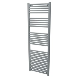 500mm  x 1500mm  Straight Silver Grey Heated Bathroom Towel Rail