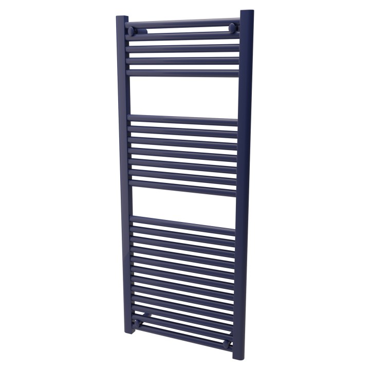 500mm  x 1200mm Straight Sapphire Blue Heated Bathroom Towel Rail