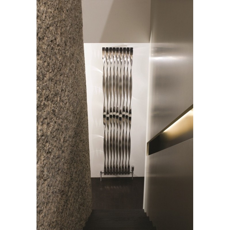 Aeon "Twister" Designer Brushed & Polished Stainless Steel Radiator (9 Sizes)