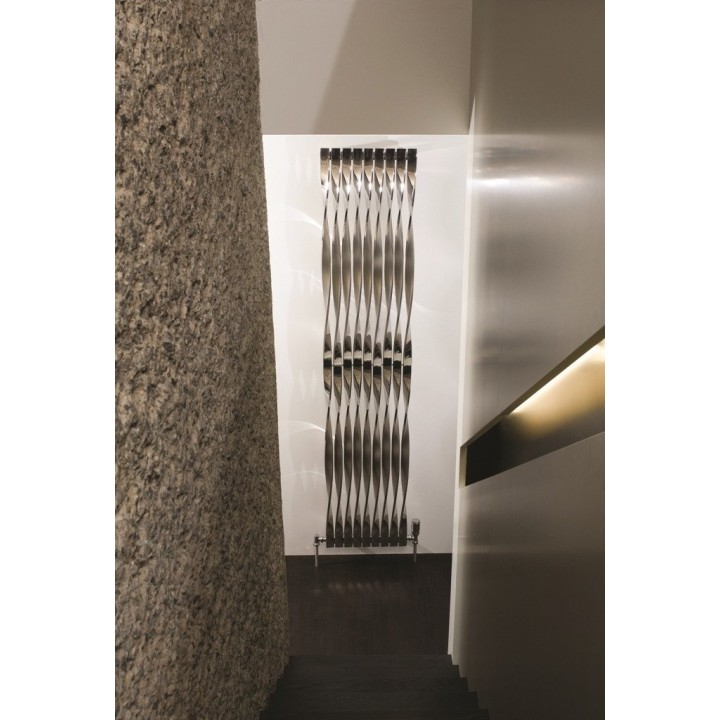 Aeon "Twister" Designer Brushed & Polished Stainless Steel Radiator (9 Sizes)
