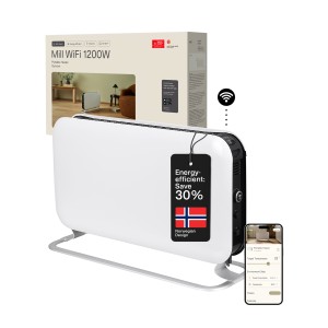 1200W Mill Designer Electric Free Standing Horizontal Convector Heater - 620mm(w) x 385mm(h)